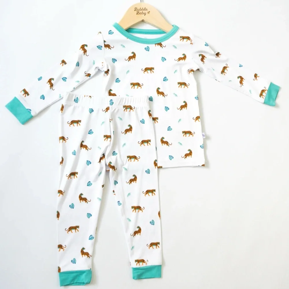 Bubble Baby 3t bengal long sleeve bamboo pajama set NIB
